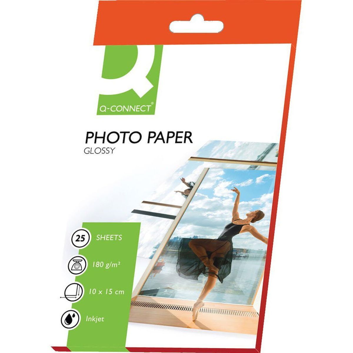 Q-connect glossy fotopapir hvid 180 g