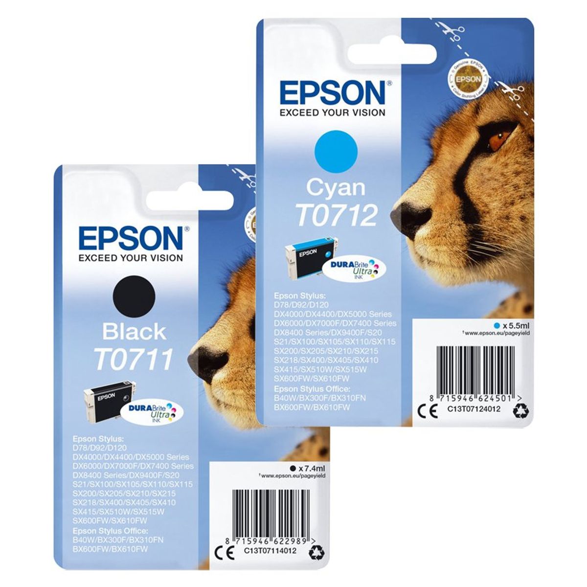 Epson T0713 C13T07134012 Magenta Blækpatron, 250 sider