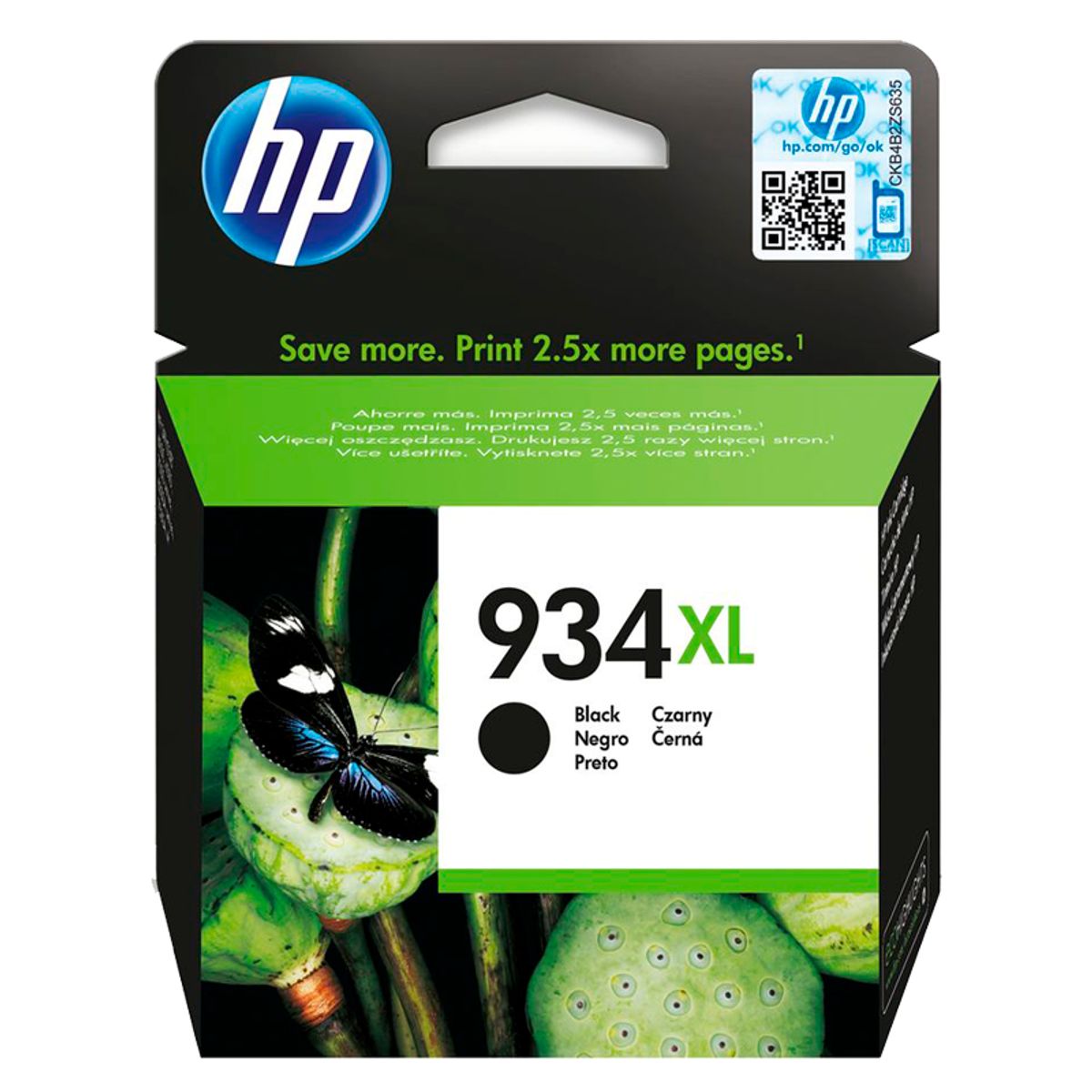 HP 934XL C2P23AE Sort Blækpatron, 1.000 sider