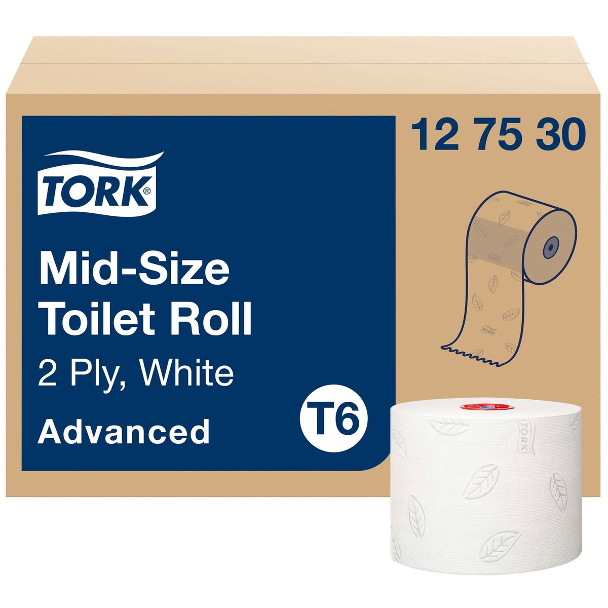 Tork 127530 Advanced T6 2lags toiletpapir 27 ruller