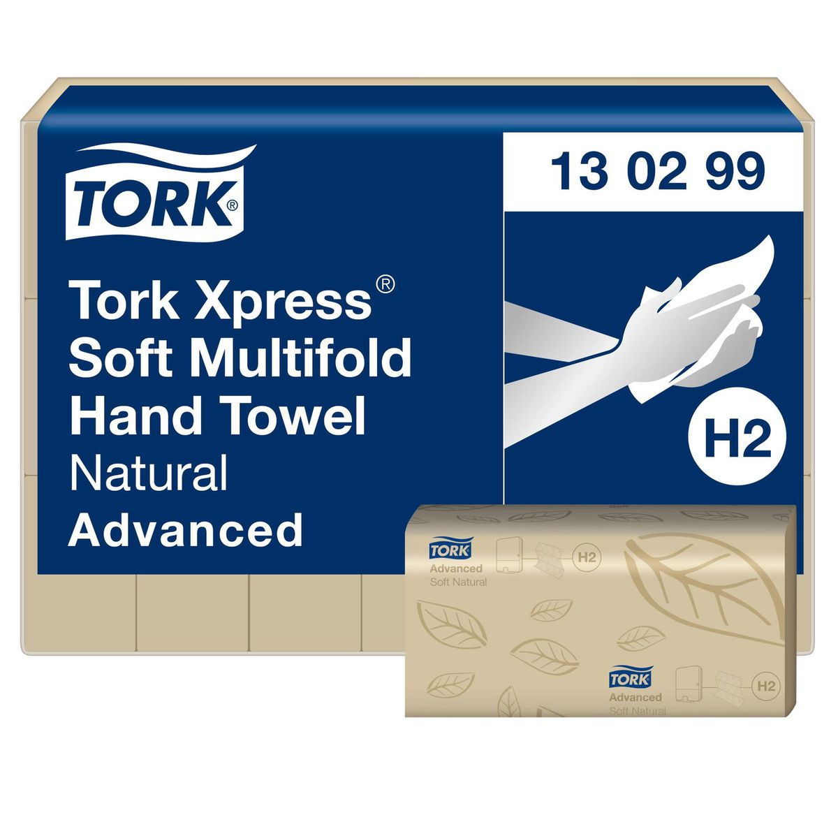 Tork 130299 Xpress Soft håndklædeark 2lags H2 natur