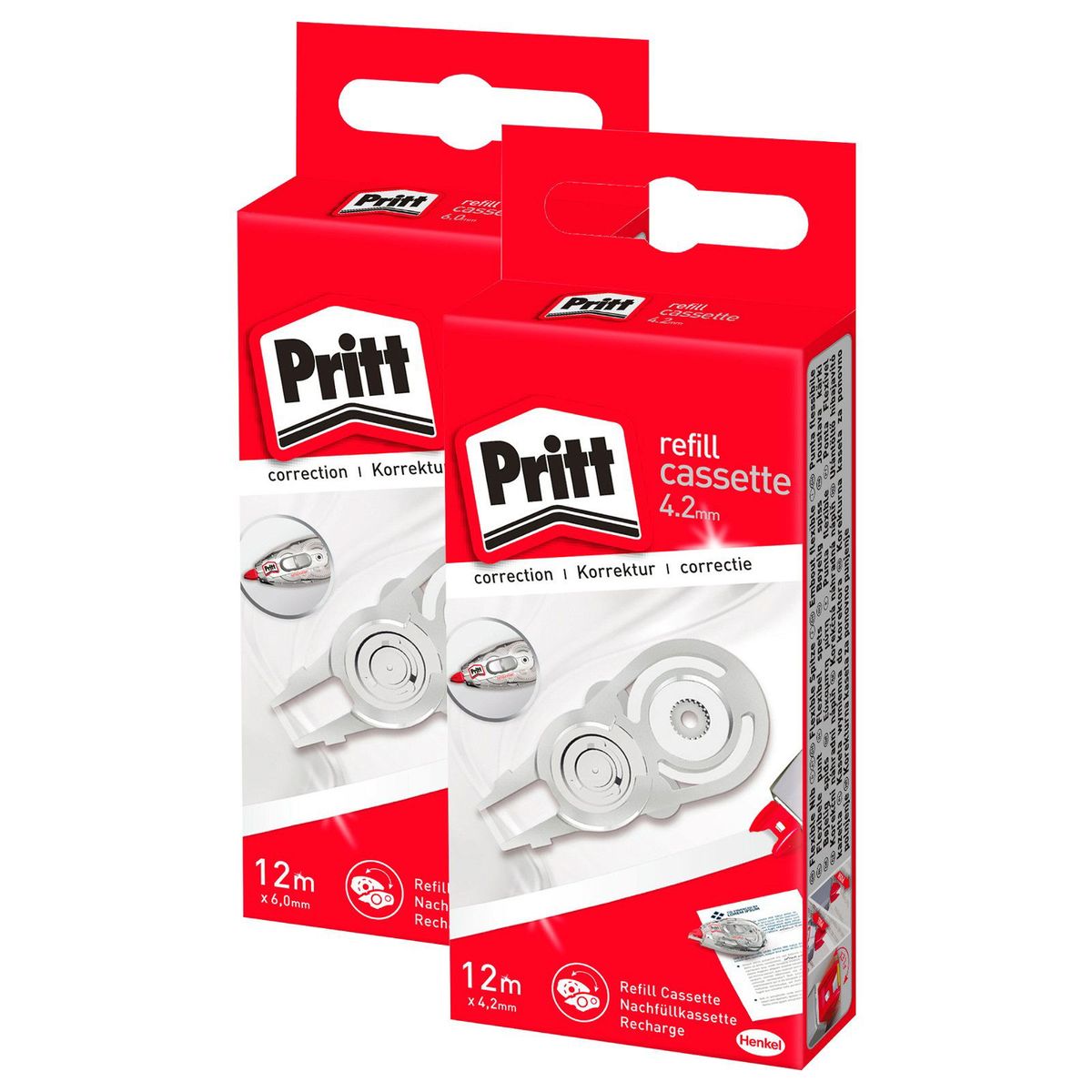 Pritt refill med rettetape til Roll-Fix i bredden 6 mm