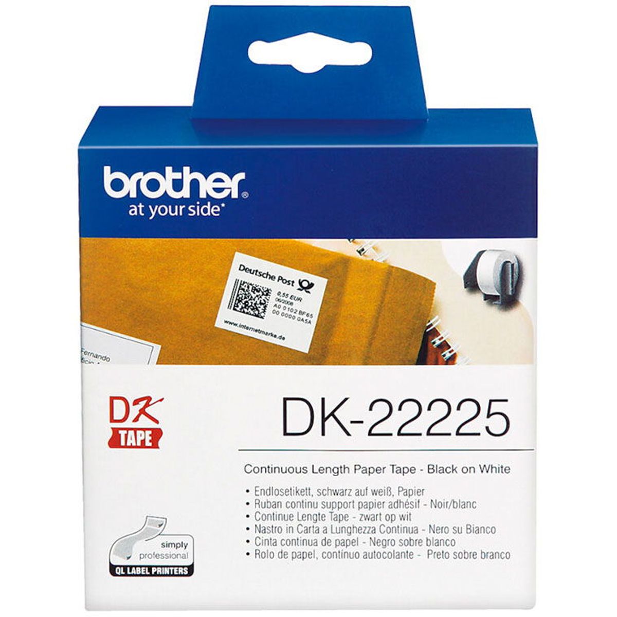 Brother DK22225 labeletiket 38mmx30m