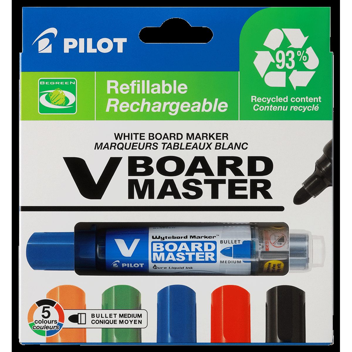 Pilot V Board Master BG V whiteboardmarker flerfarvet