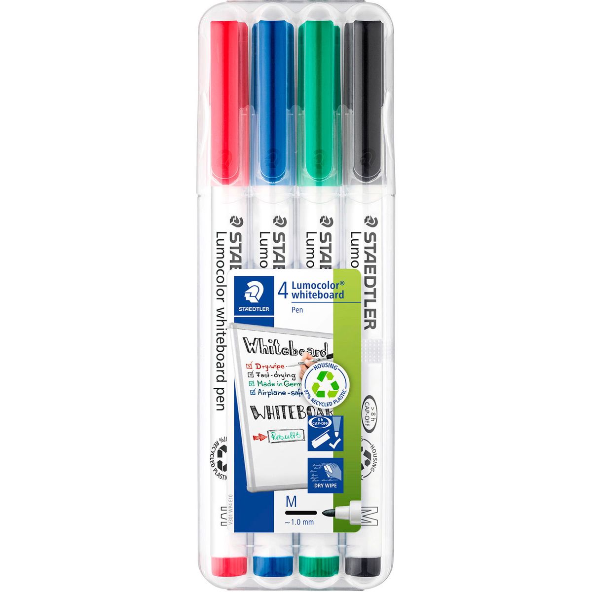 Staedtler Lumocolor 301 whiteboardpenne 4 farver