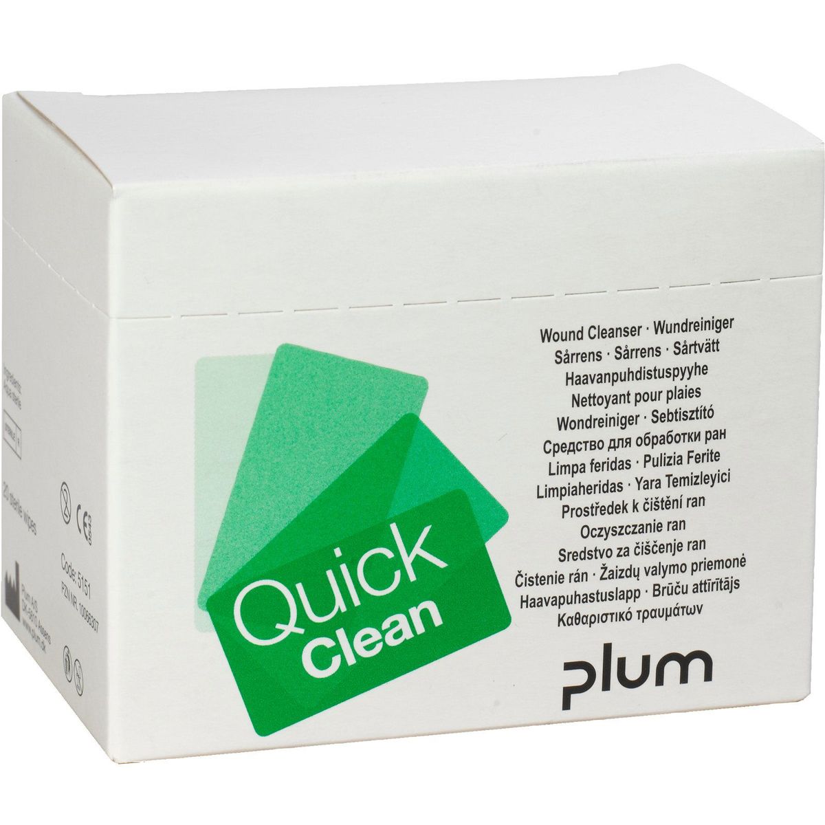 Plum QuickClean sårrens refill 20 stk