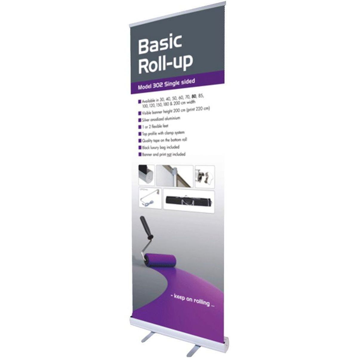 Roll-Up Basic i størrelsen 120x220 cm