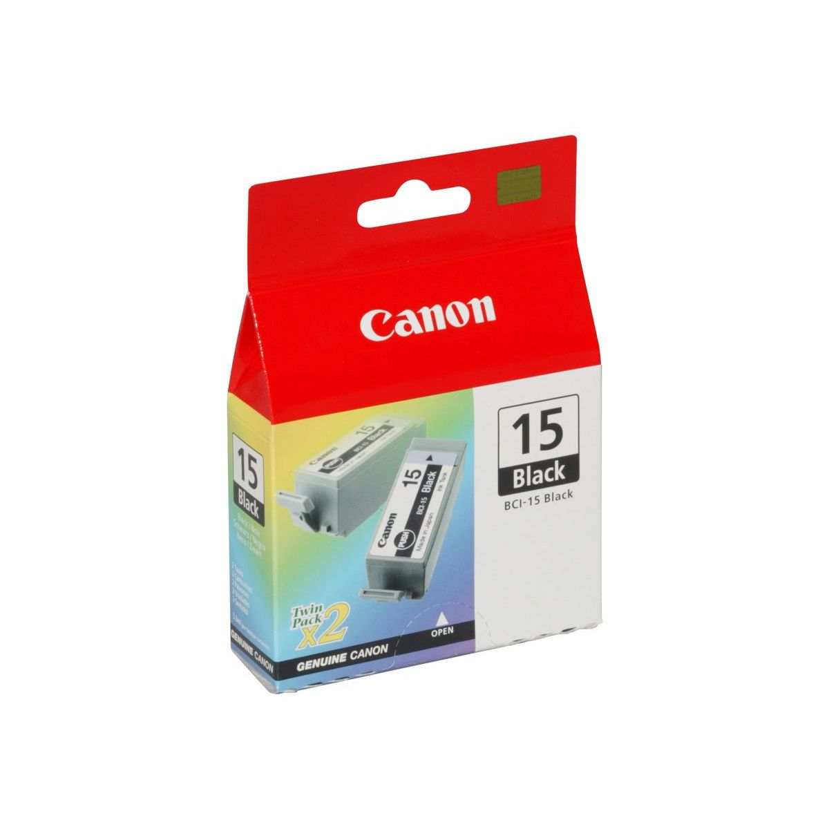 Canon BCI-15BK 8190A002 Sort Blækpatron, 2 x 175 sider