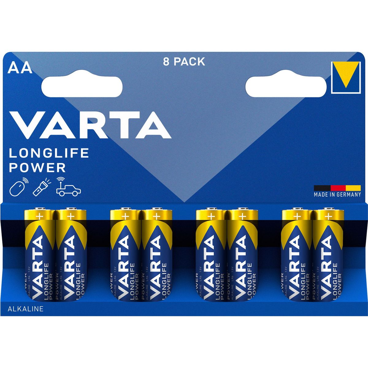 VARTA LONGLIFE Power AA-batterier LR6 8 stk