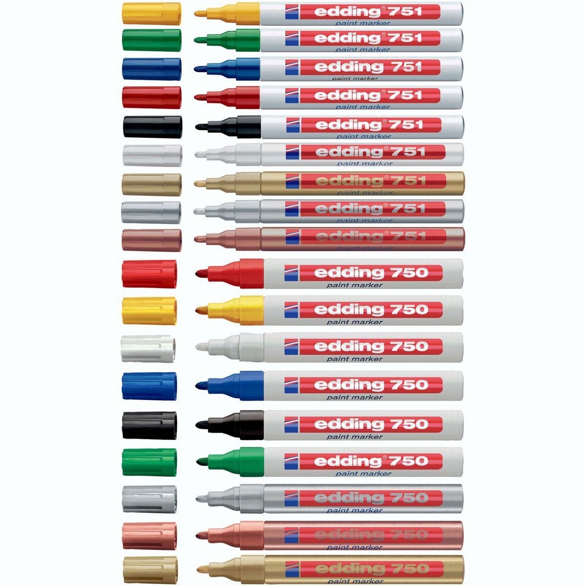 Edding 751F paintmarker 1-2mm gul