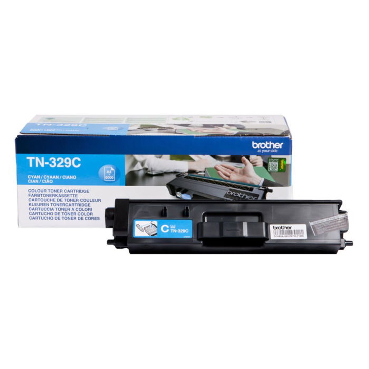 Brother TN329C Cyan Lasertoner, 6.000 sider