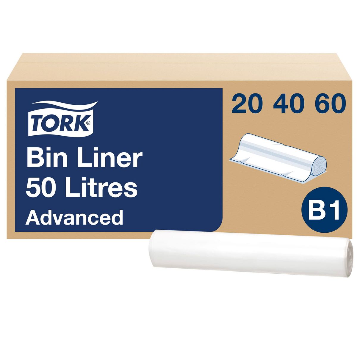 Tork 204060 Advanced B1 affaldsposer 50L klar 25stk