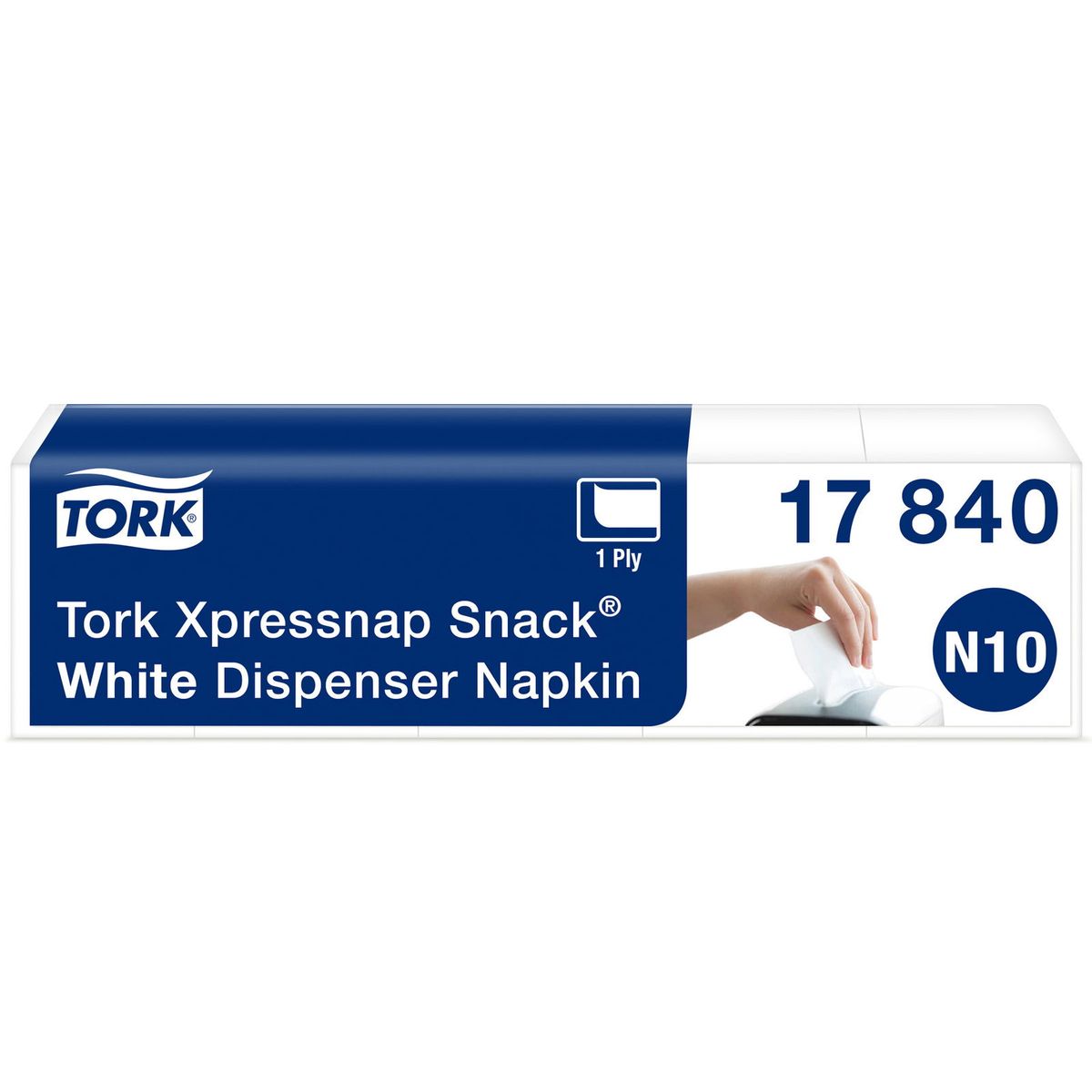 Tork 17840 Xpressnap Snack servietter N10 hvid 1125stk