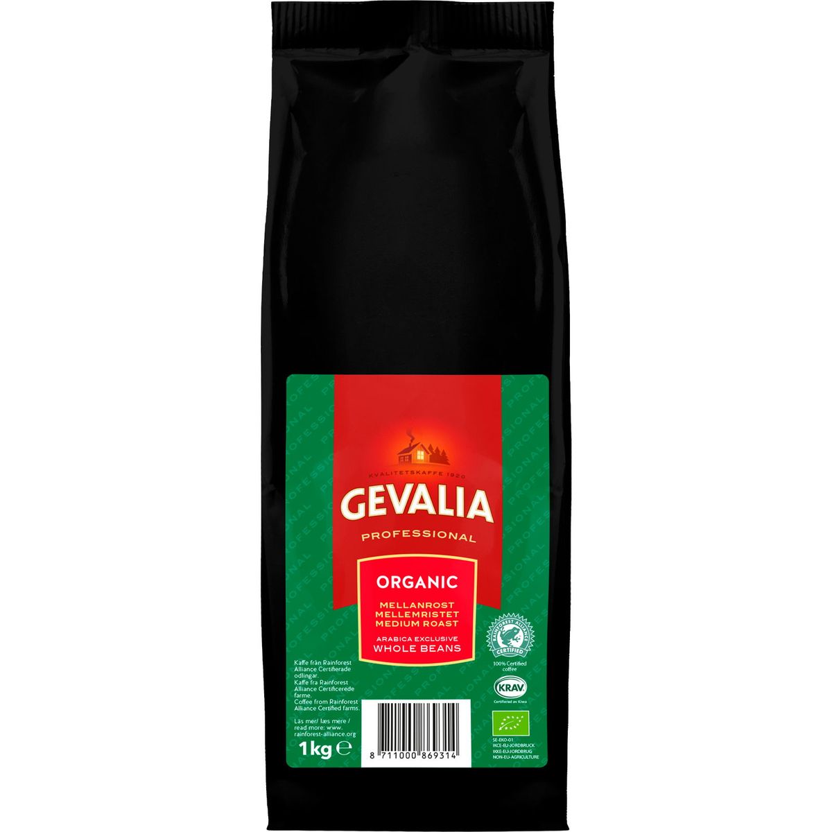 Gevalia Professional kaffe 1.000 g Hele bønner