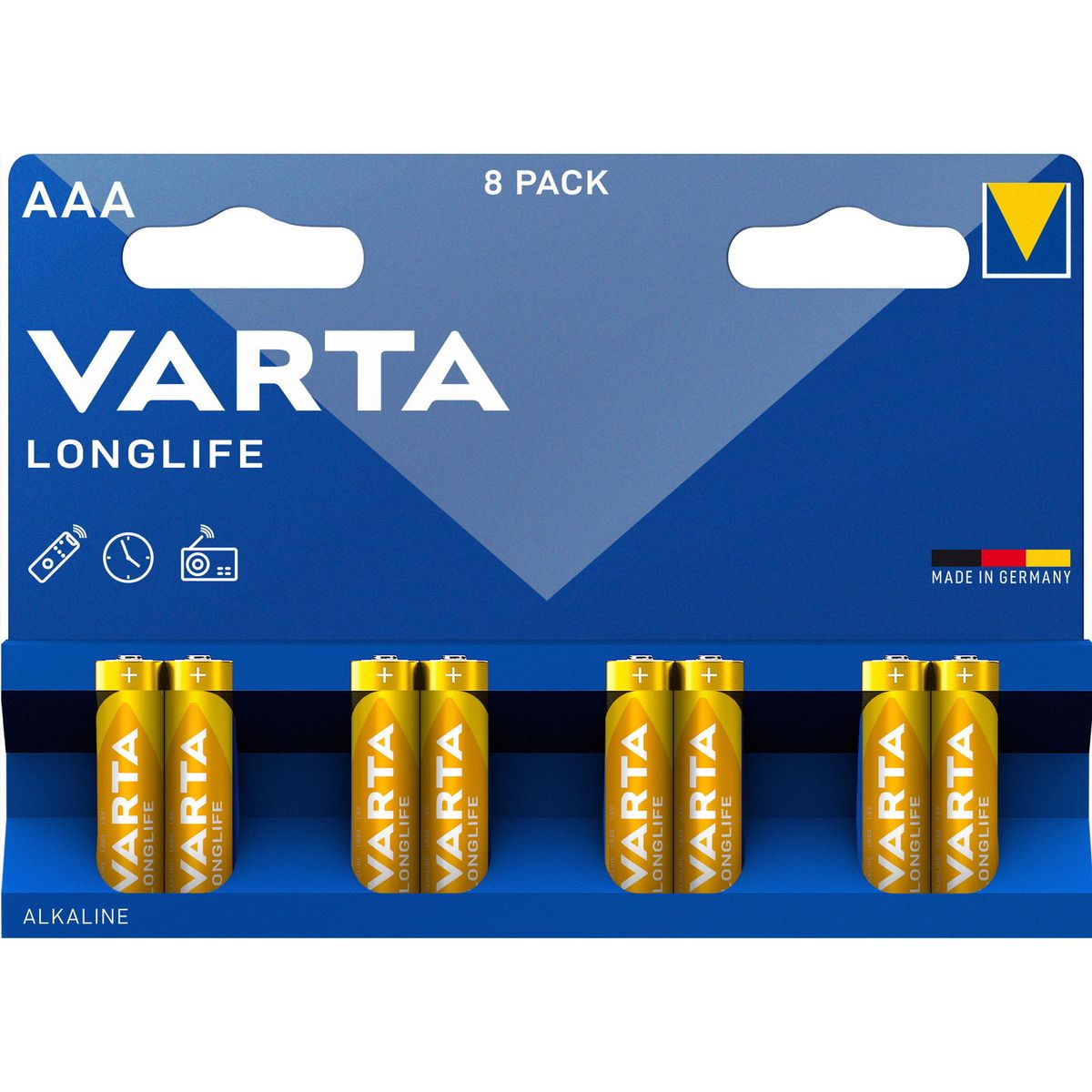 VARTA LONGLIFE AAA-batterier LR03 8 stk