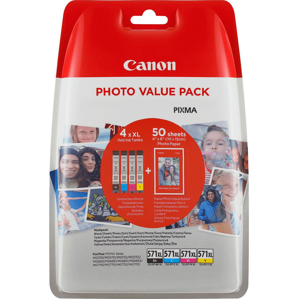 Canon CLI-571XL CMYK Multifarve Blækpatron, 650 sider