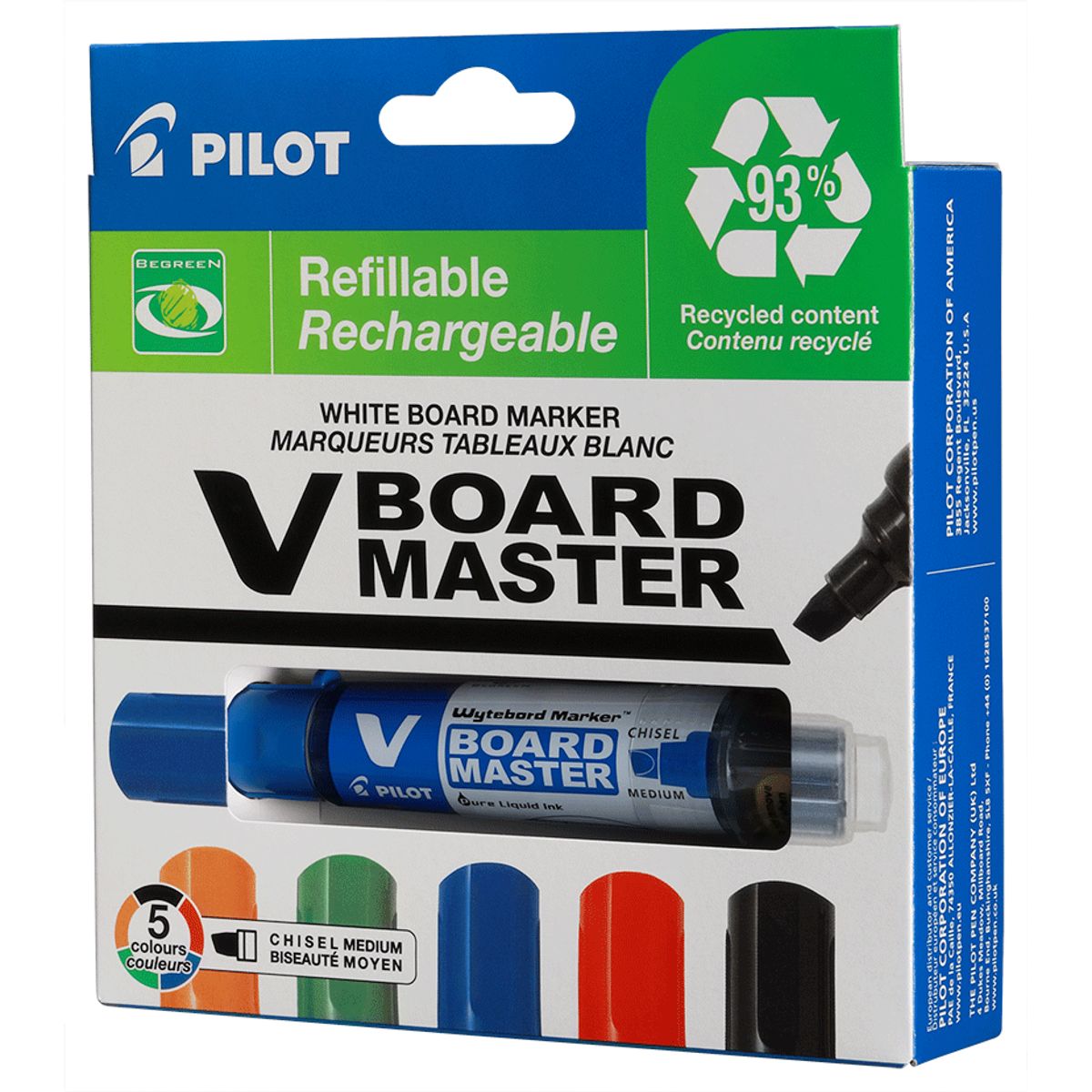 Pilot V Board Master BG V whiteboardmarker flerfarvet