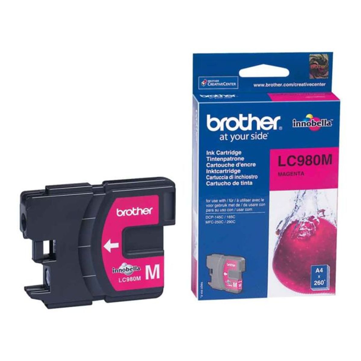 Brother LC980M Magenta Blækpatron, 260 sider