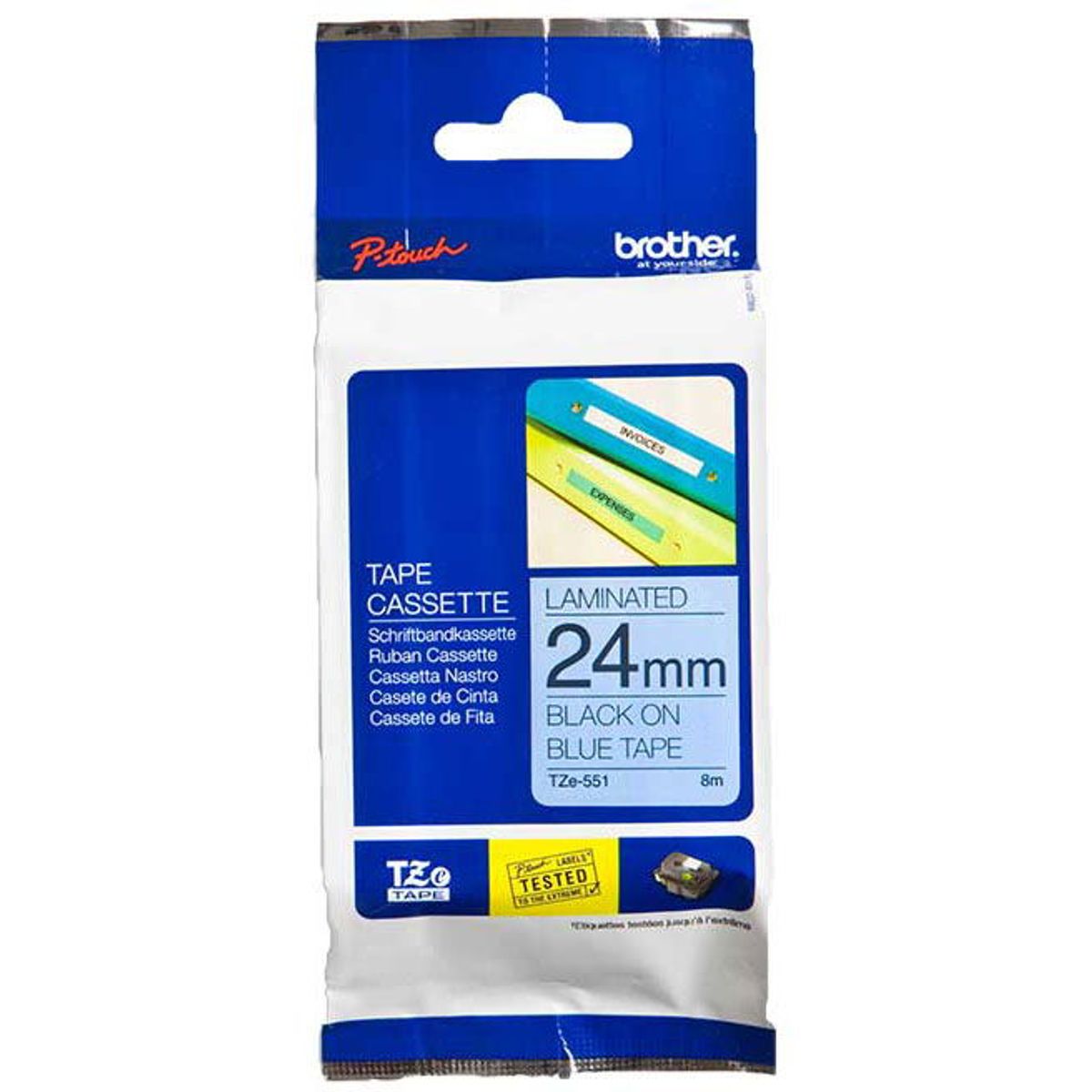 Brother TZe-tape TZE551 sort;bla 24 mm x 8 m