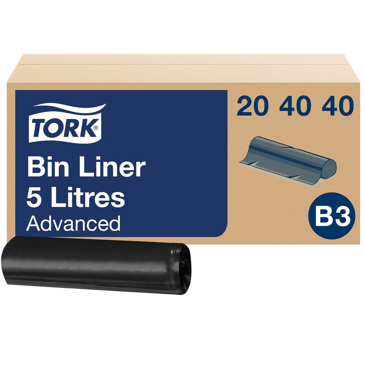 Tork 204040 Advanced B3 affaldsposer 5L sort