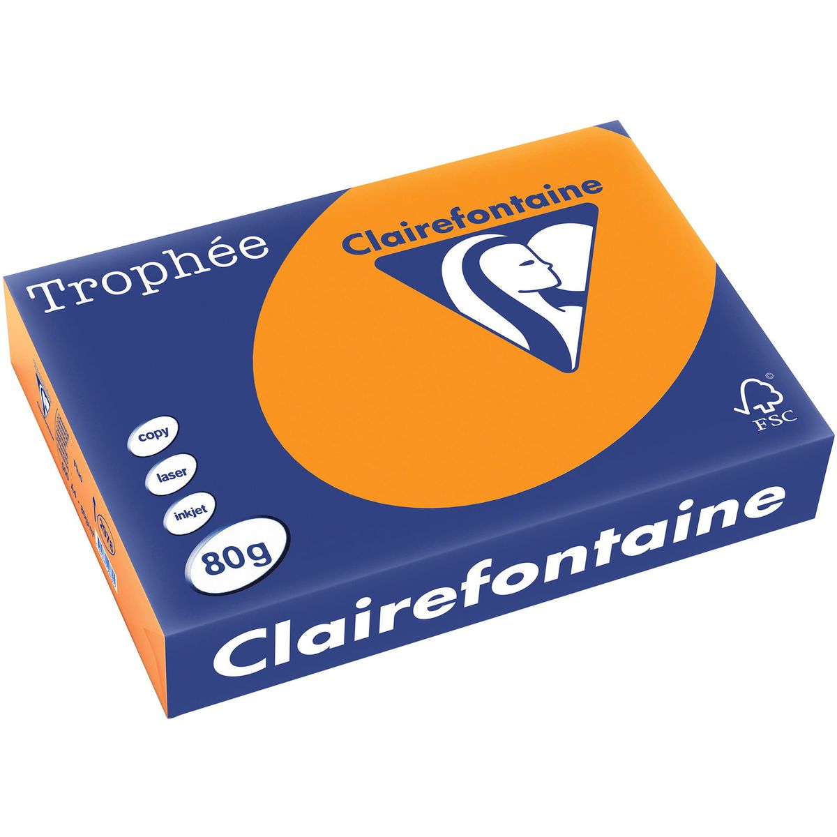 Q-connect Trophee kopipapir A4 80g fluo orange 500ark