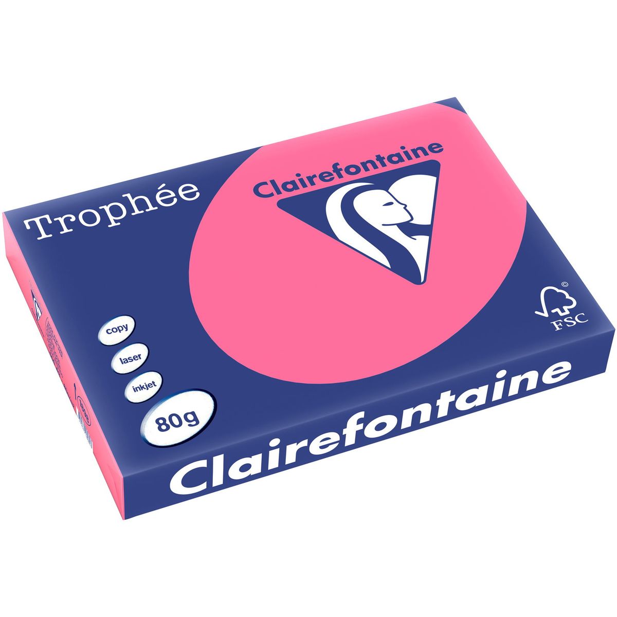 Q-connect Trophee kopipapir A3 80g stærk pink 500ark