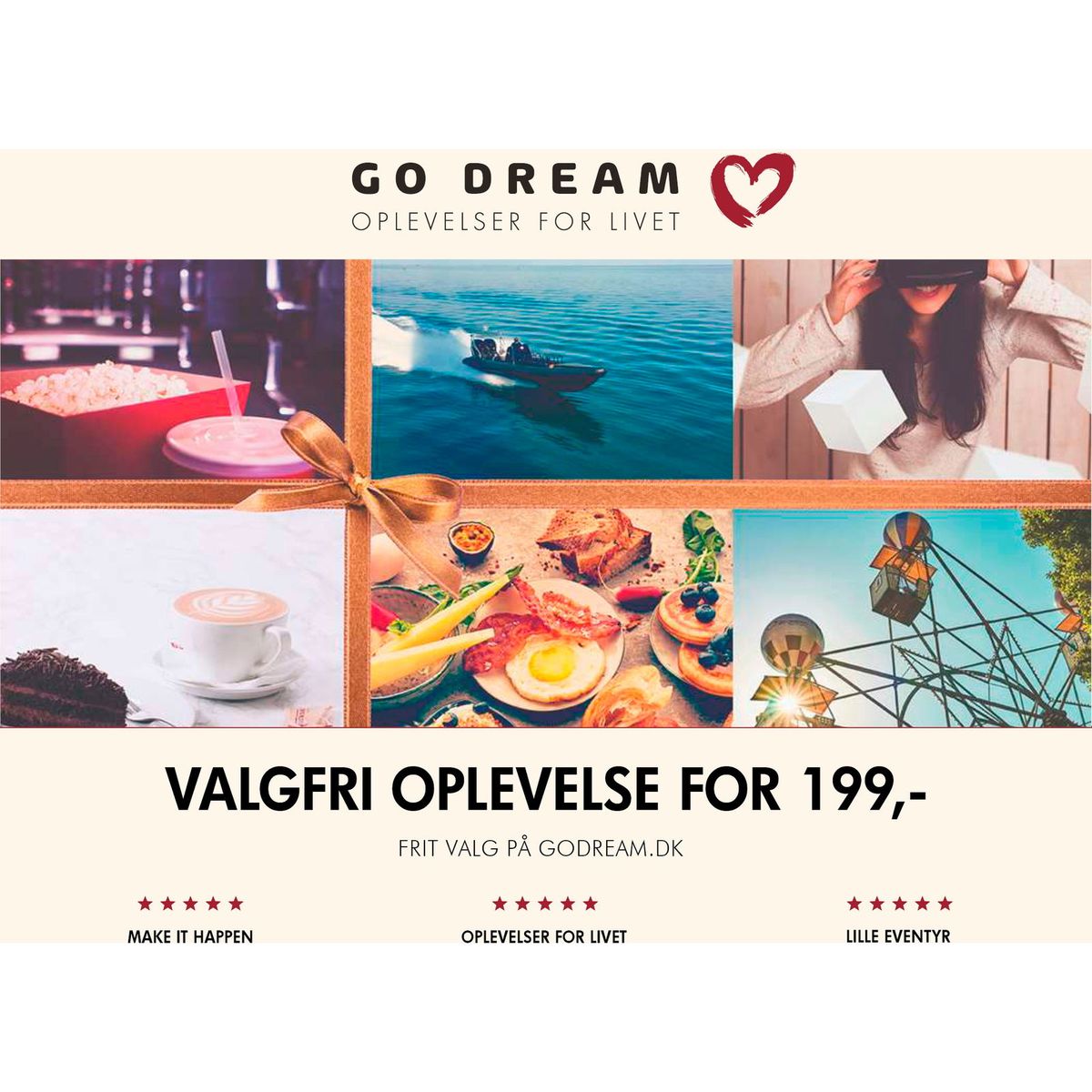 Go Dream Valgfri oplevelse for 199,- gavekort