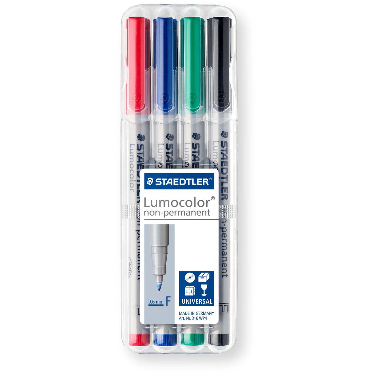 Staedtler Lumocolor 316F non-permanent marker 0,6mm 4 farver