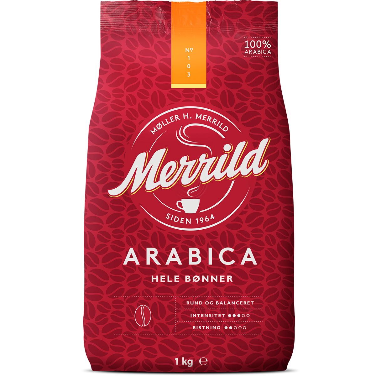 Merrild Arabica hele kaffebønner 1kg