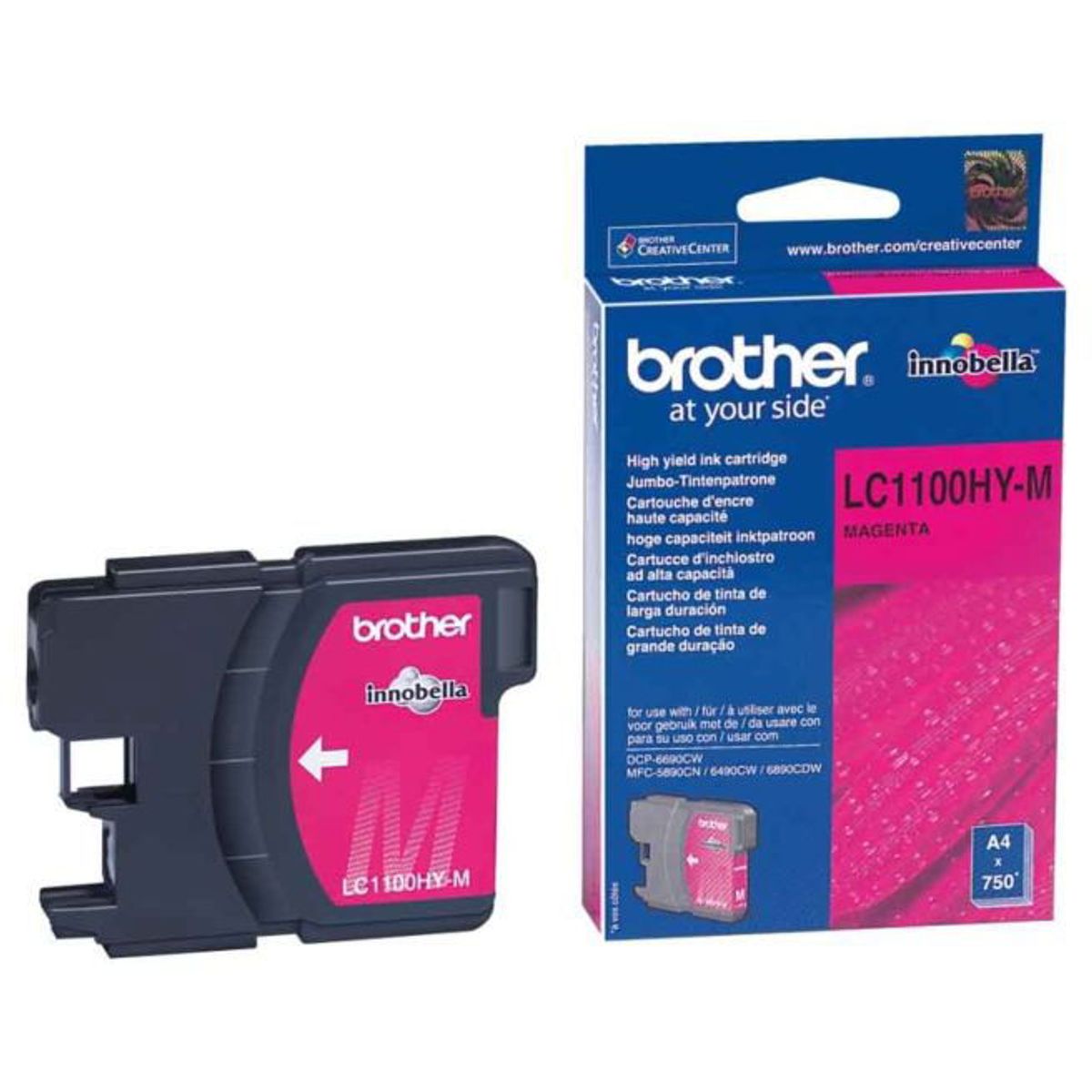 Brother LC1100HYM Magenta Blækpatron, 700 sider