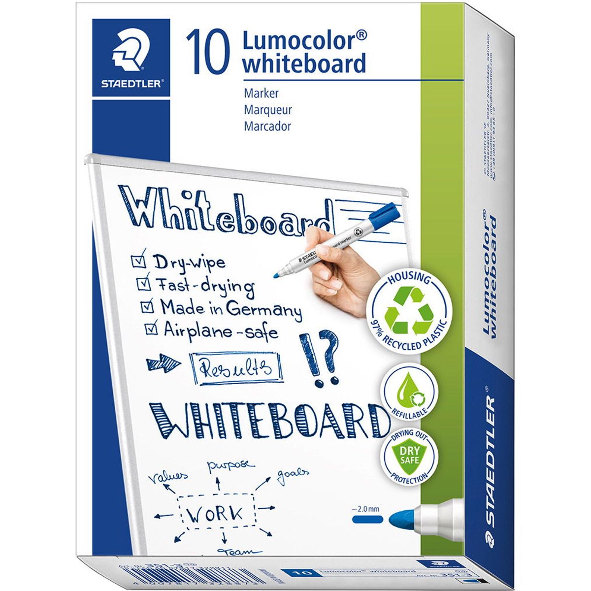 Staedtler Lumocolor 351 whiteboardmarker blå