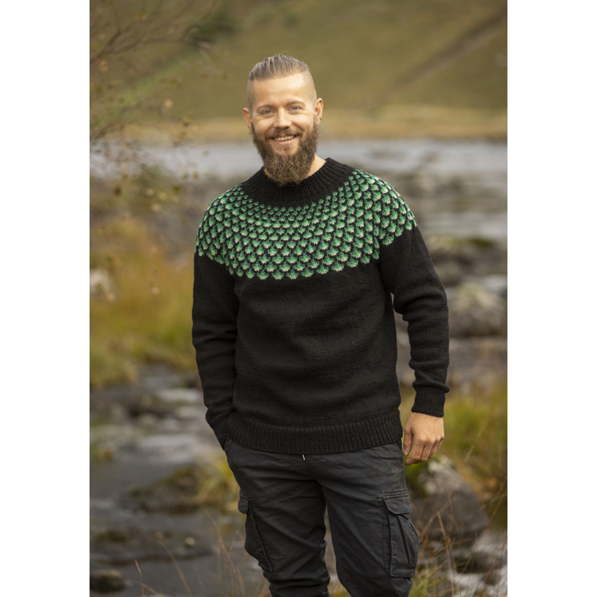 "Mort" Genser - Viking Design 2336-12 Kit - XS-XXL - Viking Eco Highland Wool, fra Viking