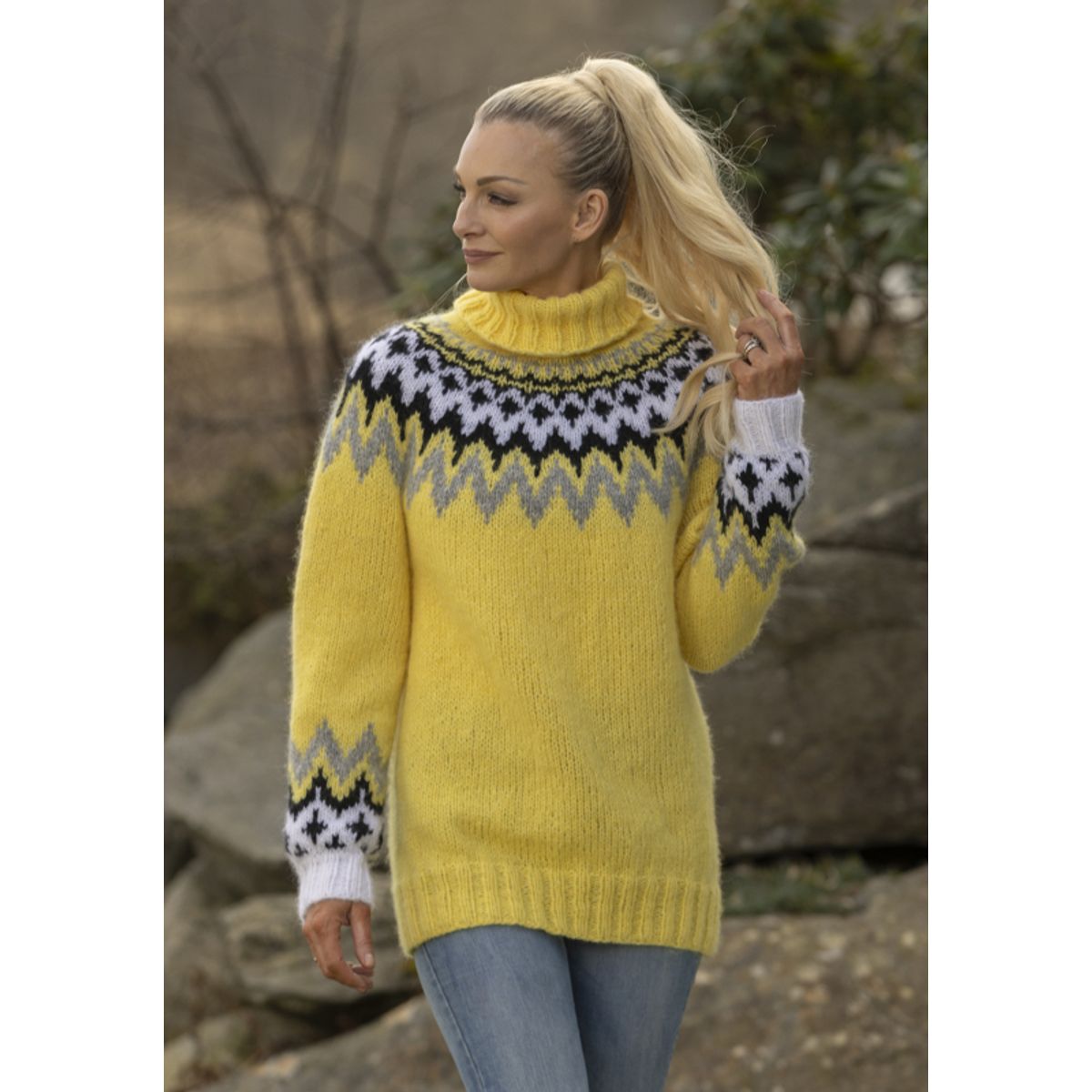 "Kathrine" Påske-Genser - Viking Design 2400-2 Kit - XS-XXL - Viking Alpaca Bris, fra Viking