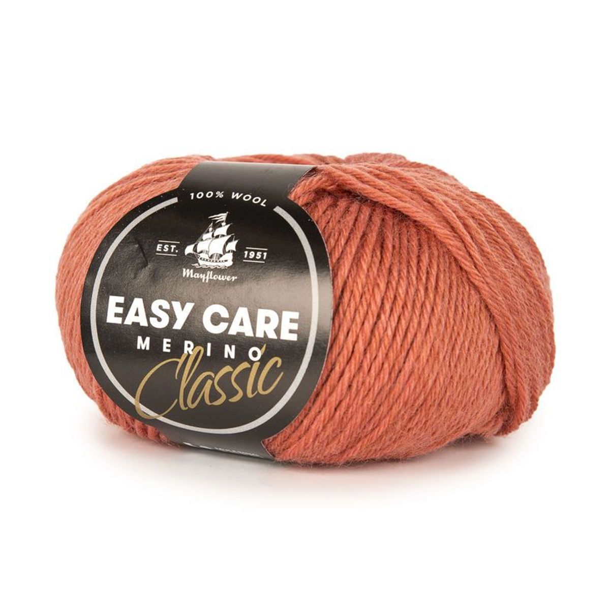 Mayflower Easy Care Classic - 247 Brændt Sienna, Merinogarn, fra Mayflower