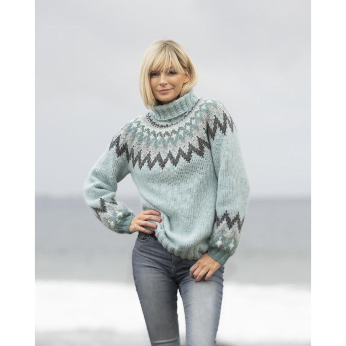 "Kathrine" Genser - Viking Design 2035-1A Kit - XS-XXL - Viking Alpaca Bris, fra Viking