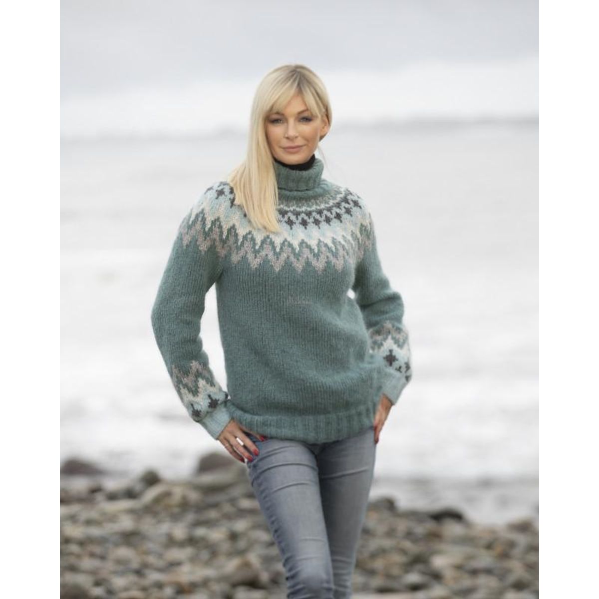 "Kathrine" Genser - Viking Design 2035-1B Kit - XS-XXL - Viking Alpaca Bris, fra Viking