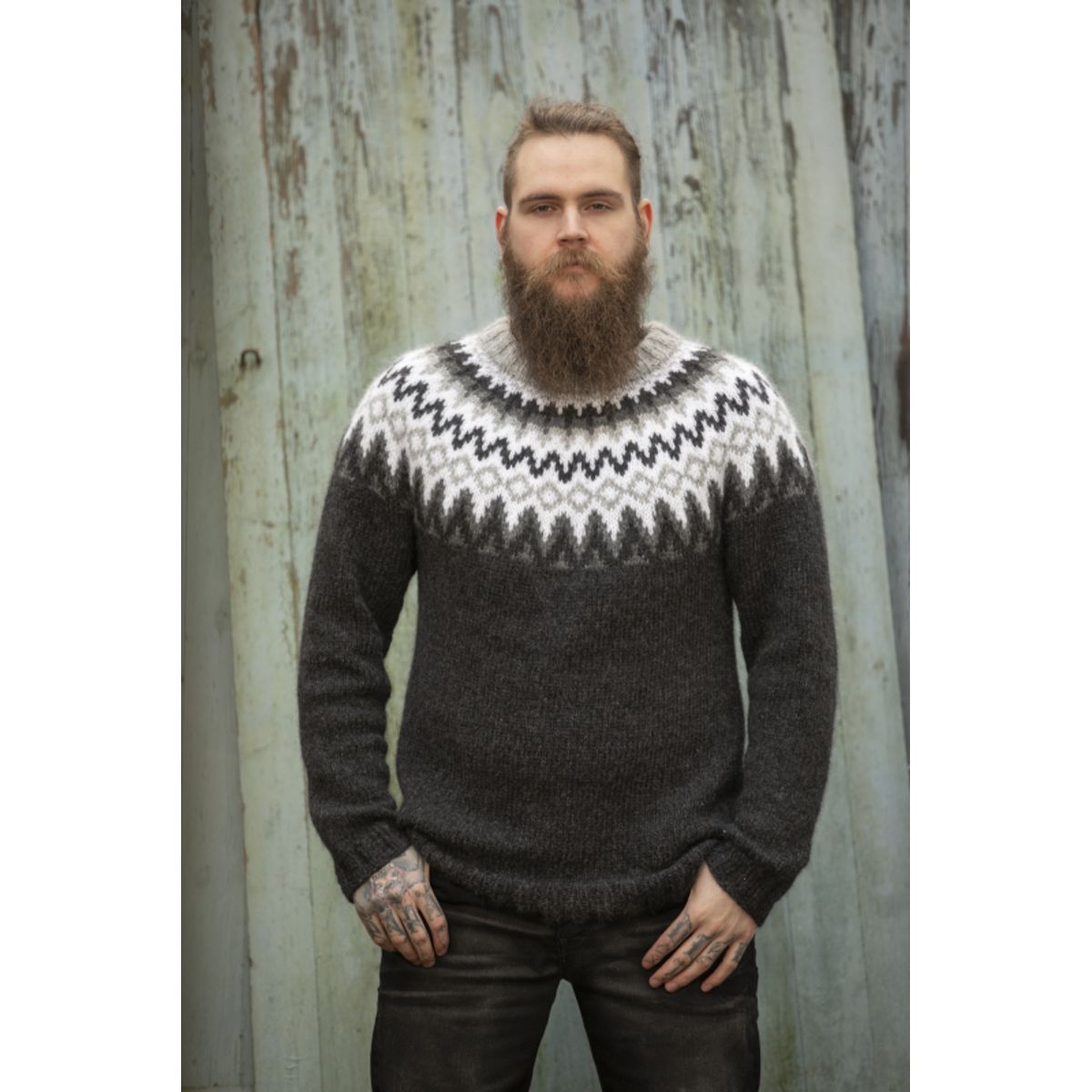 "Safe" Genser - Viking Design 2107-11 Kit - XS-XXXL - Viking Alpaca Bris, fra Viking