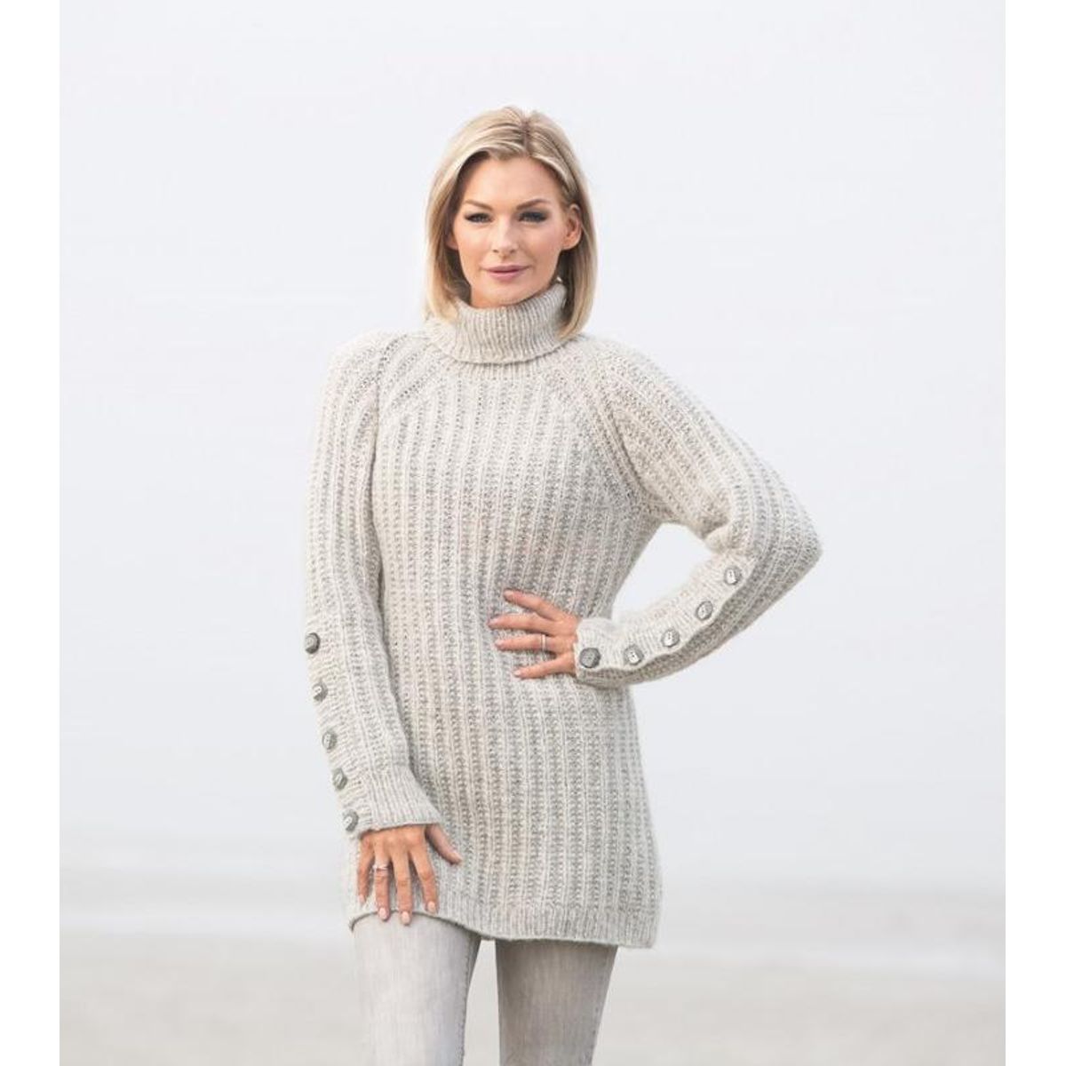 "Sørland" Genser - Viking Design 1807-1 Kit - XS-XL - Viking Alpaca Bris, fra Viking