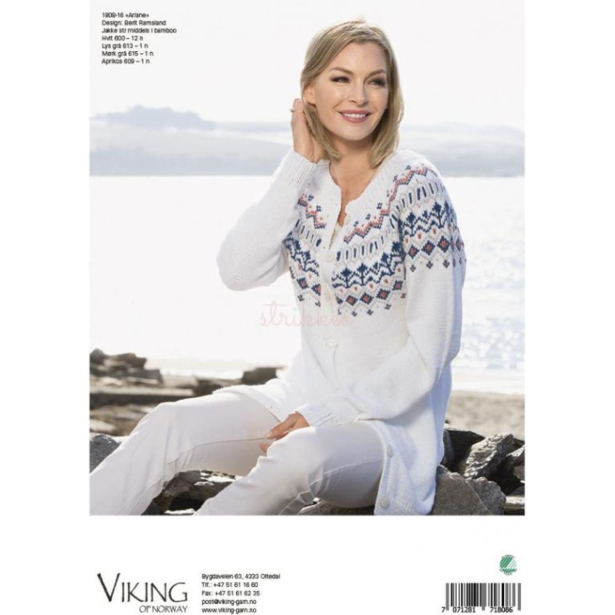 "Ariane" Jakke - Viking Design 1808-16 kit - XS-XXL - Viking Bamboo, fra Viking