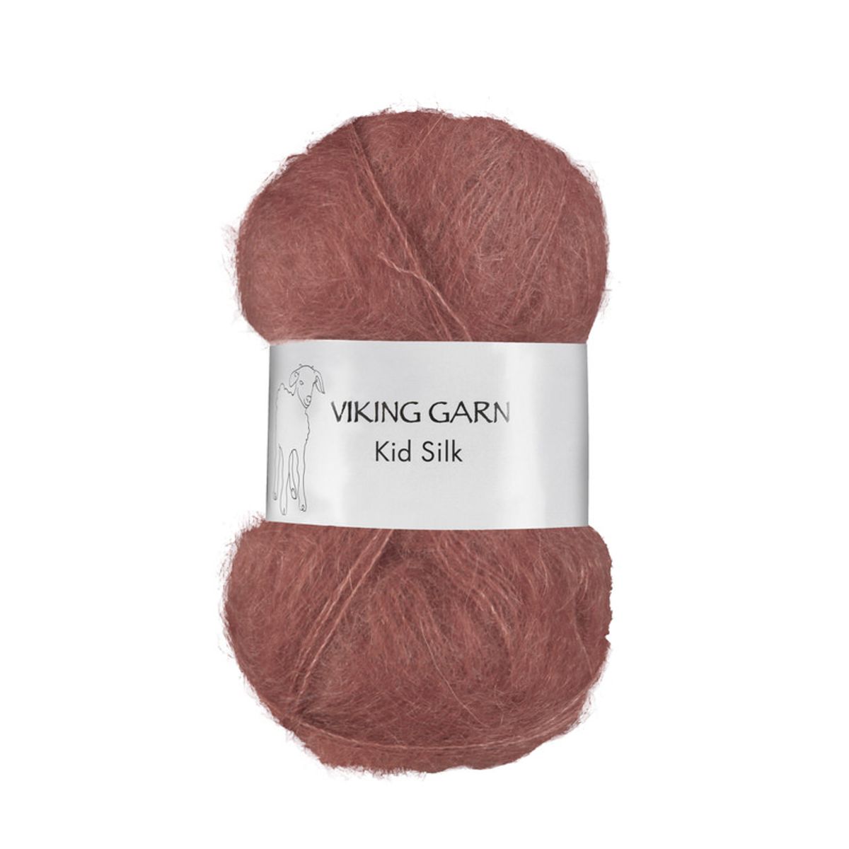 Viking Kid Silk 370 Lys Burgunder, Mohair/Silk, fra Viking