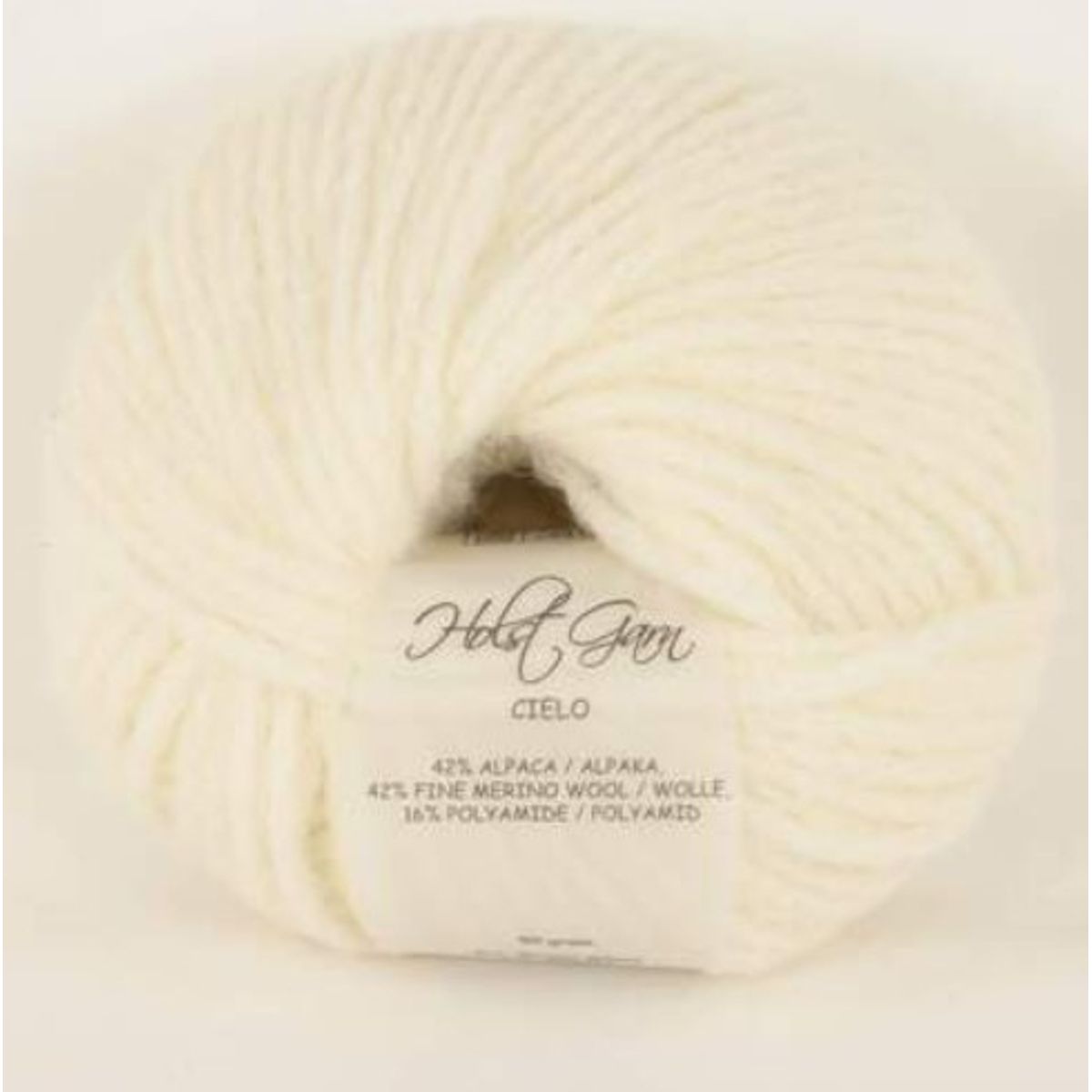 Holst Garn Cielo - 01 Winter White, 42% Baby Alpaca/42% Superfine Merino/16% Polyamid, fra Holst Garn