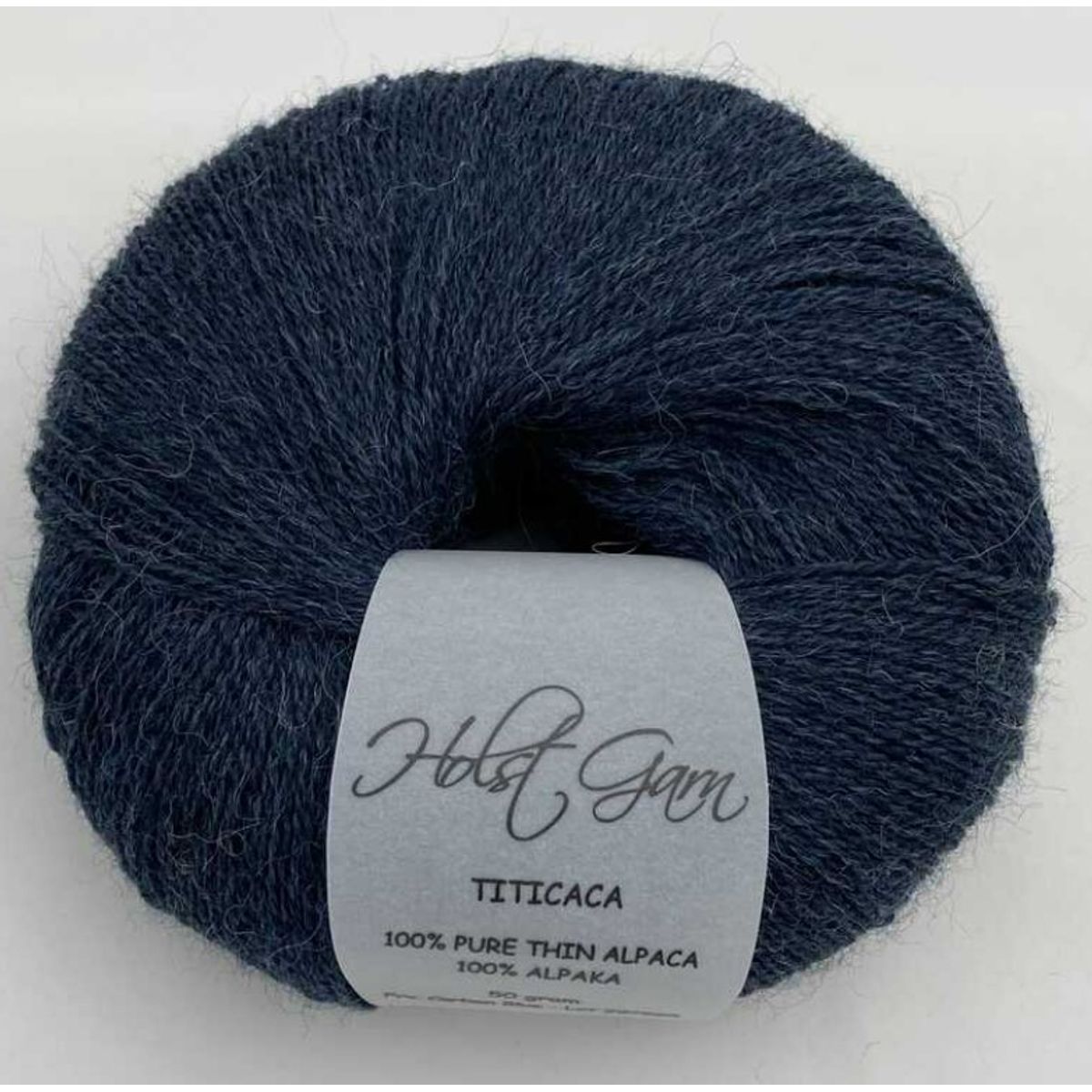 Holst Garn Titicaca - 19 Carbon Blue, 100% Tynd Alpaca, fra Holst Garn