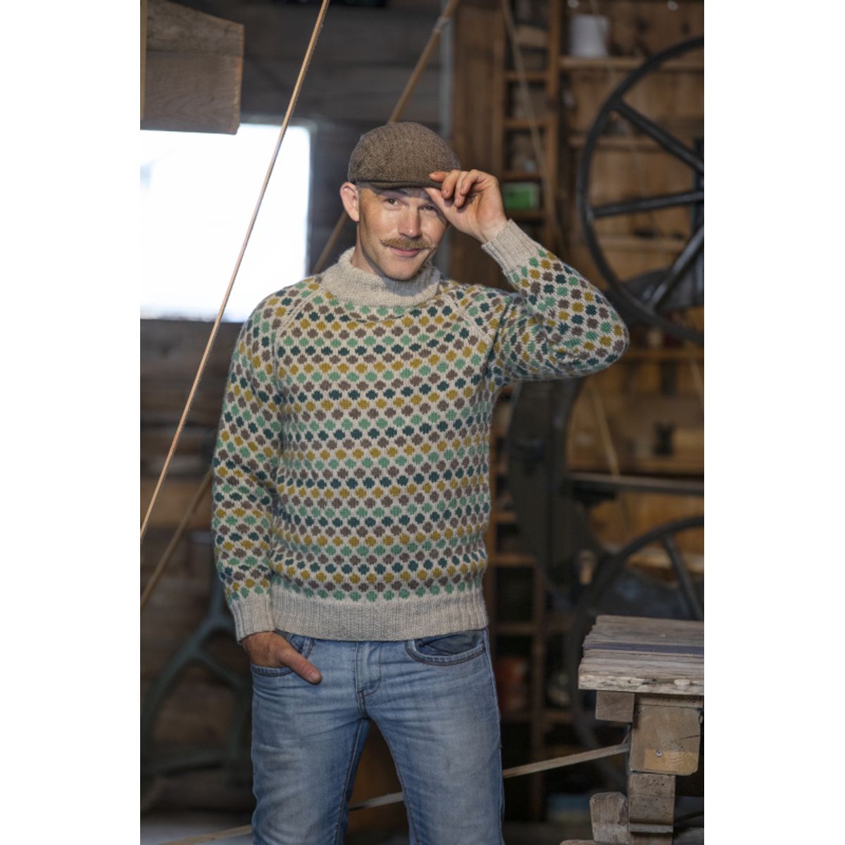 "Oppfinner" Genseren - Viking Design 2020-2D Kit - XXS-XXXL - Viking Eco Highland Wool, fra Viking