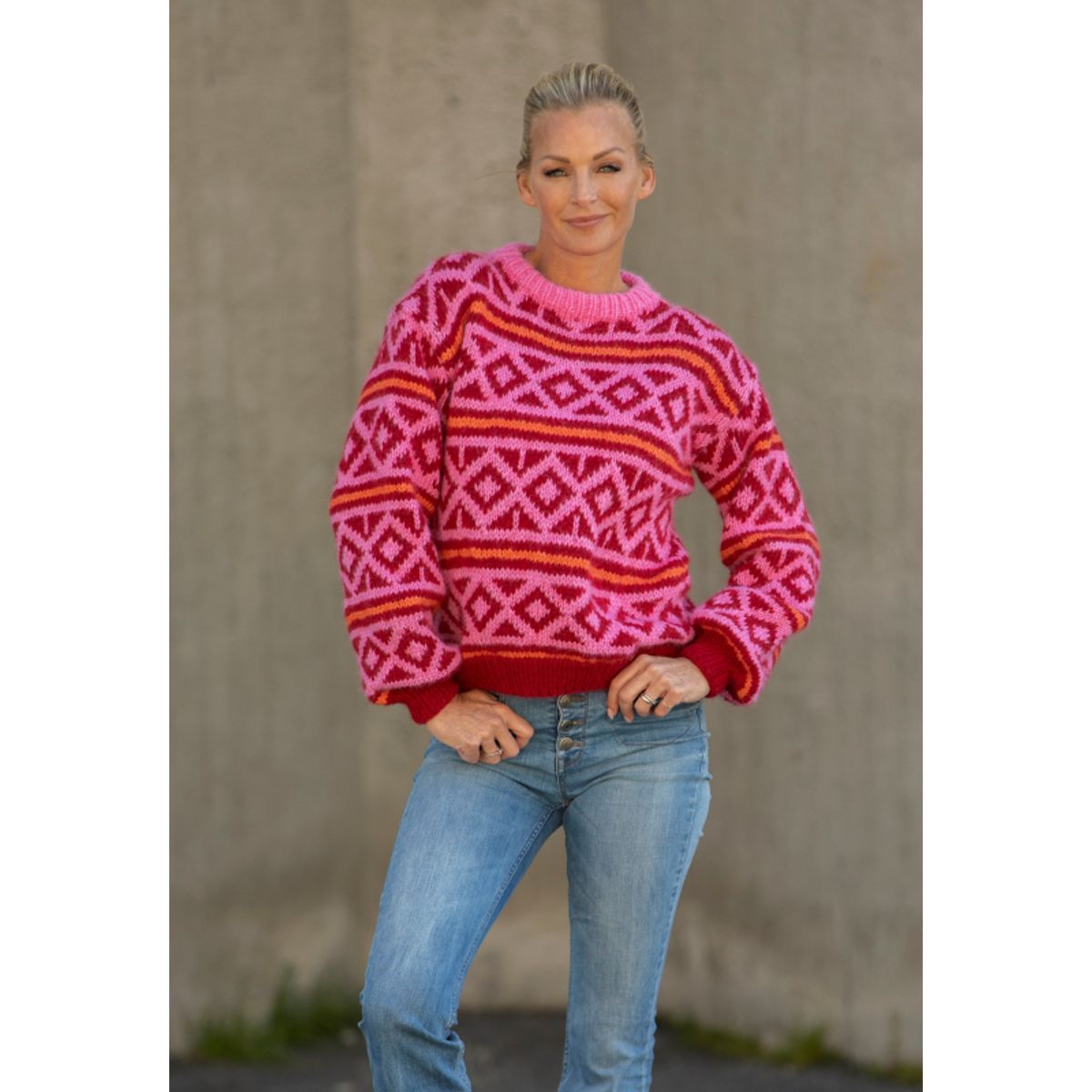 "Lava" Genser - Viking Design 2227-4 Kit - XS-XXL - Viking Alpaca Bris, fra Viking