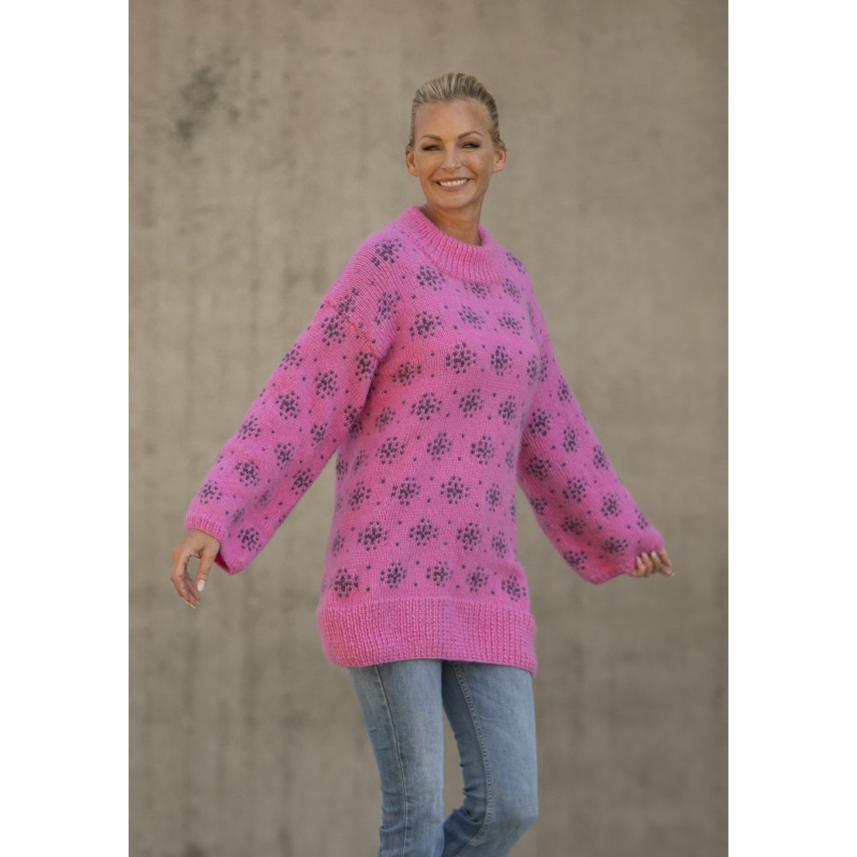 "Hazel" Genser - Viking Design 2227-2 Kit - XS-XL - Viking Alpaca Bris, fra Viking