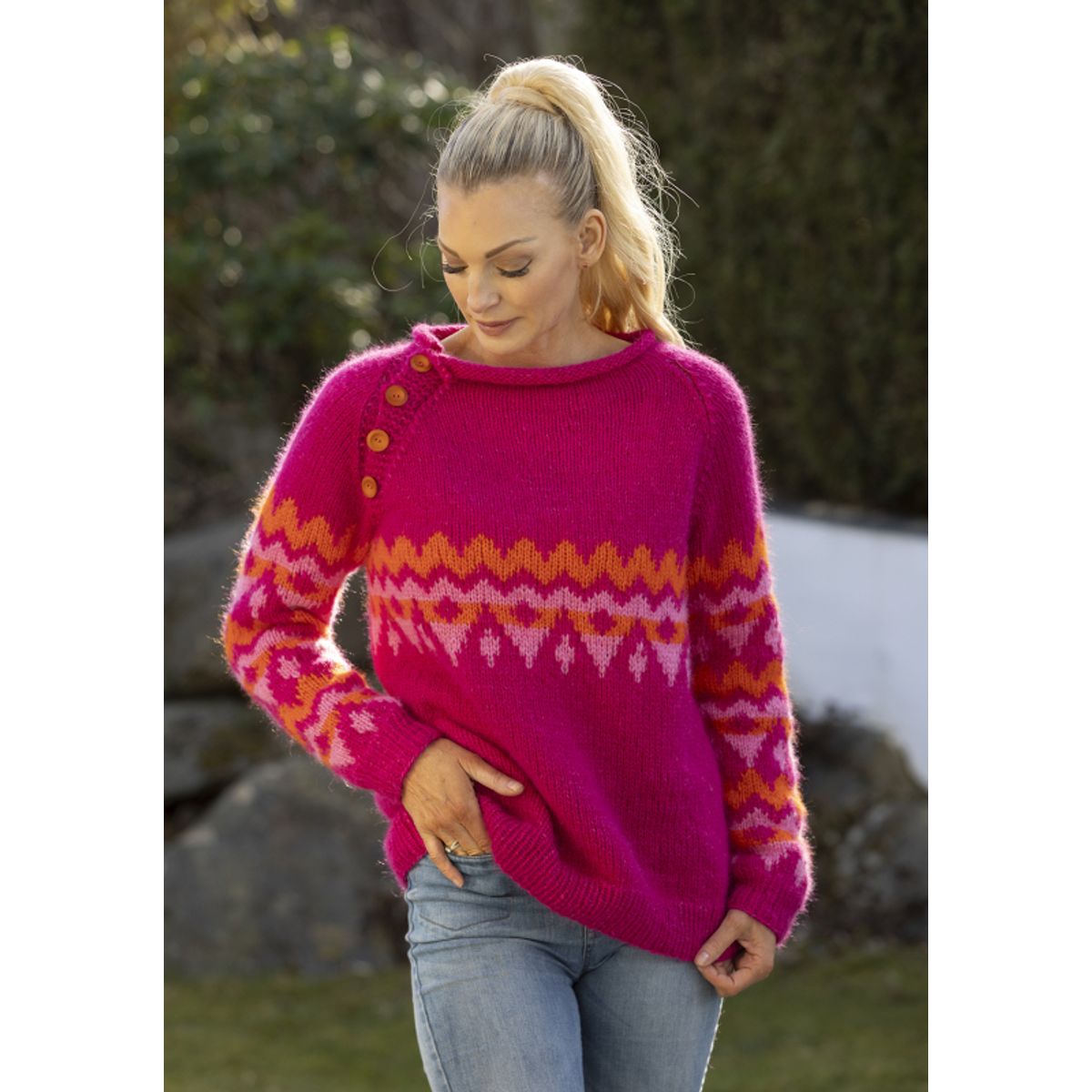 "Gia" Genser - Viking Design 2416-5 Kit - XS-XXL - Viking Alpaca Bris, fra Viking