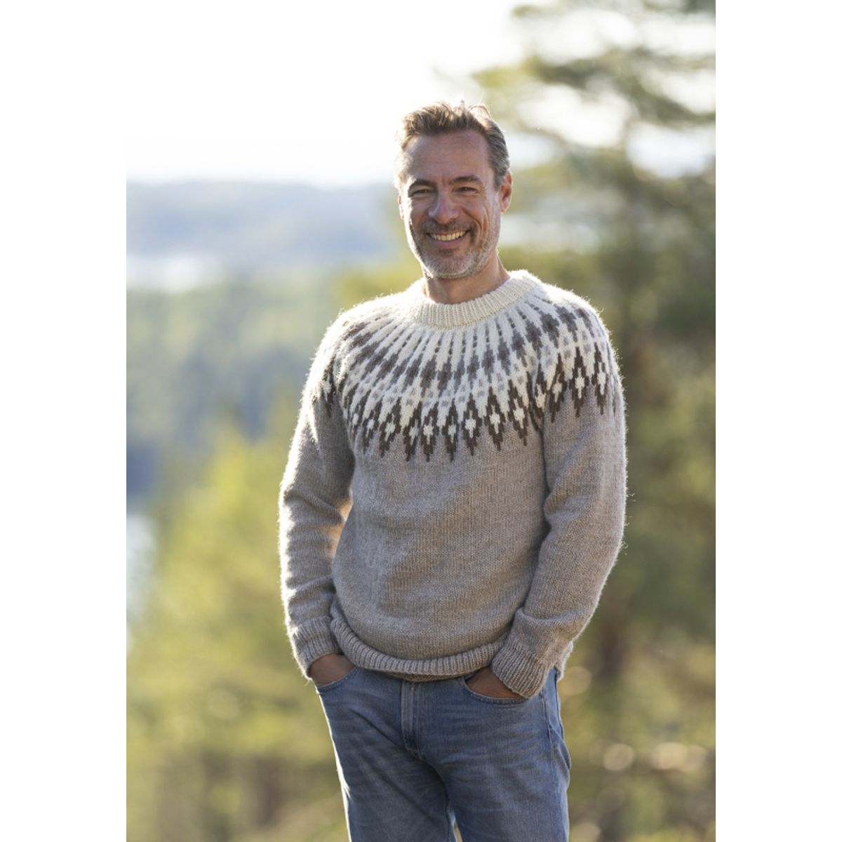 "Brage" genser- Viking Design 2330-5 Kit - XS-XXL - Viking Wool, fra Viking