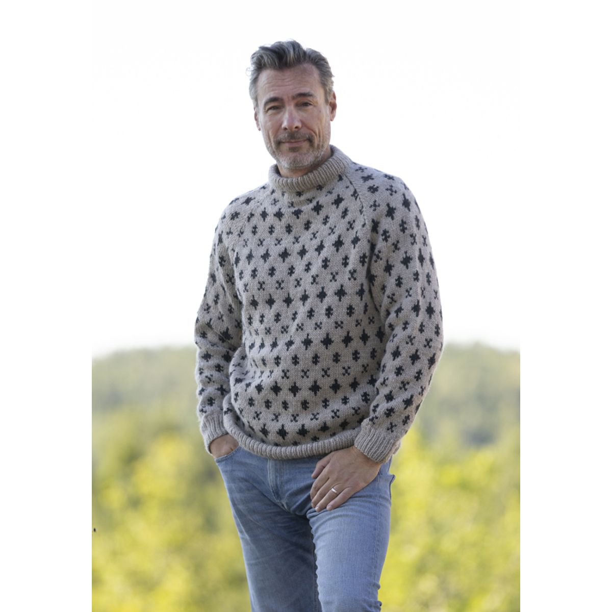 "Prudie" genser- Viking Design 2330-7C Kit - XS-XXL - Viking Wool, fra Viking