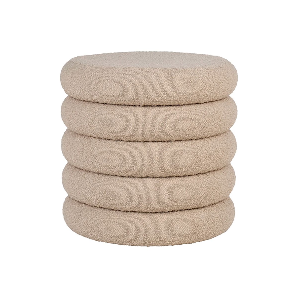 Alma puf m. opbevaring - beige/boucle