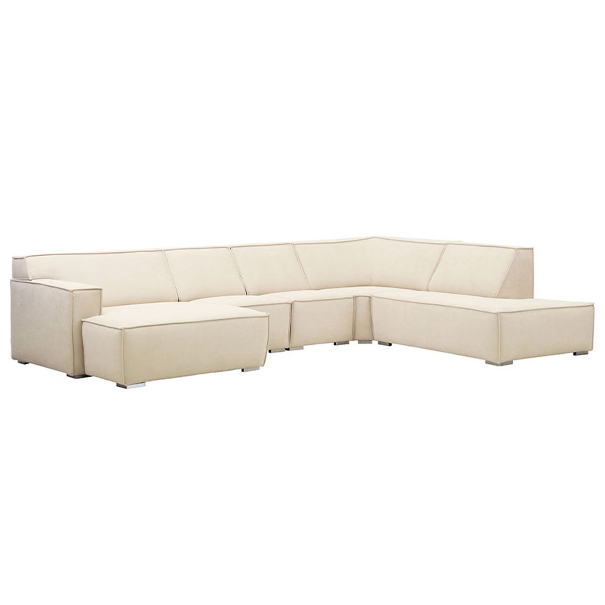 Comfy U-sofa m/chaiselong og open-end - højre/venstrevendt - stof